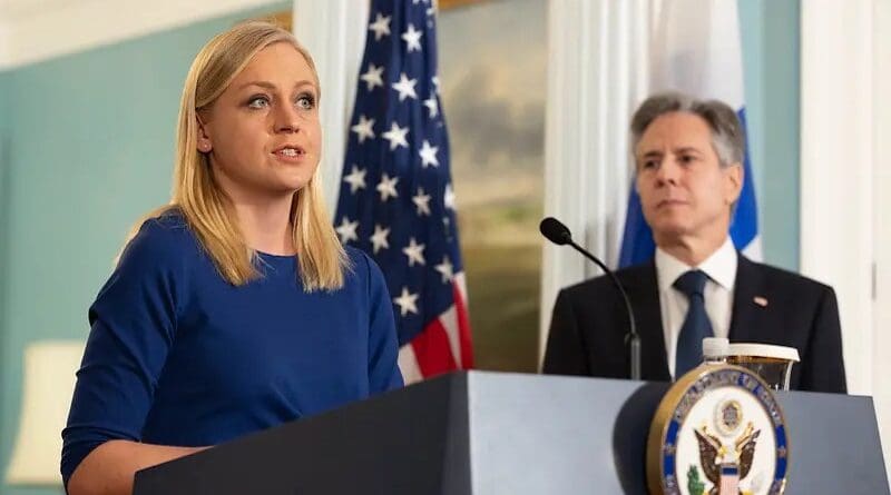 Secretary Antony J. Blinken participates in a Defense Cooperation Agreement Signing Ceremony with Finnish Foreign Minister Elina Valtonen at the Department of State in Washington, D.C., December 18, 2023. (Official State Department photo by Chuck Kennedy)