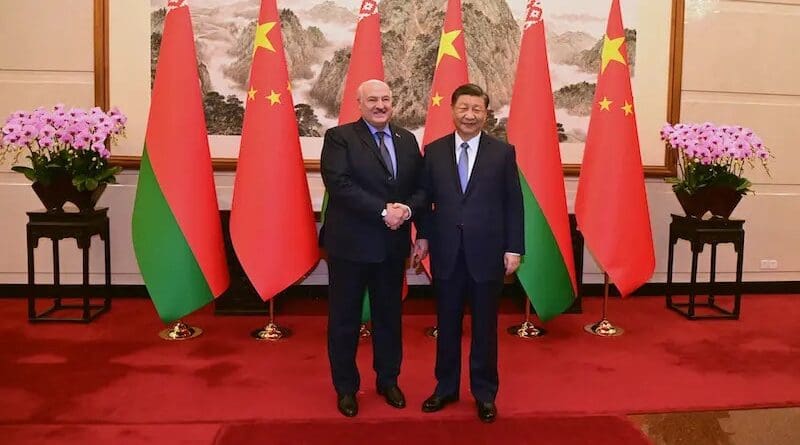 Belarusian President Aleksandr Lukashenko with China's President Xi Jinping in Beijing. Photo Credit: president.gov.by