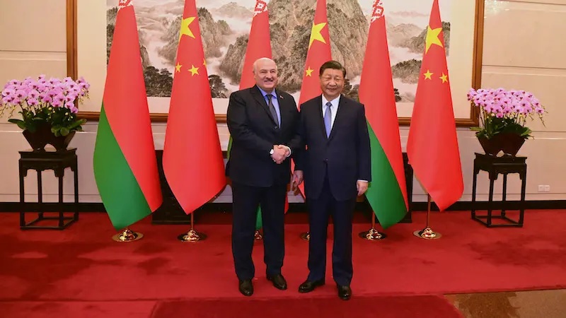 Belarusian President Aleksandr Lukashenko with China's President Xi Jinping in Beijing. Photo Credit: president.gov.by