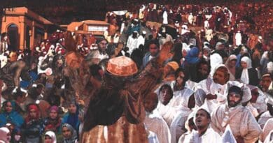 Detail of "Joseph and Community"; a collage by Florence Dabby, Morocco 2023