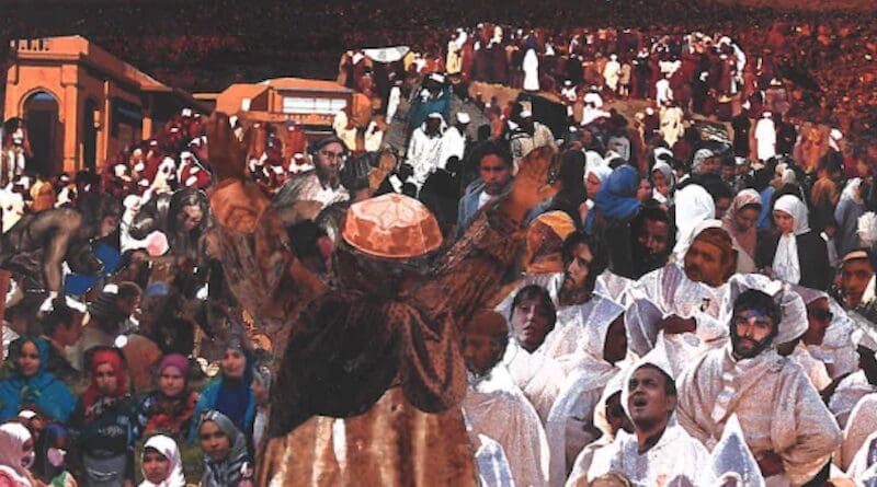 Detail of "Joseph and Community"; a collage by Florence Dabby, Morocco 2023