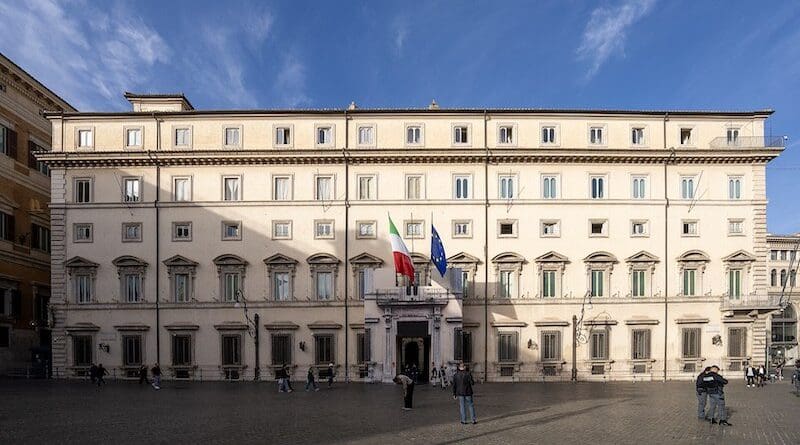 Palazzo Chigi, Italy's Prime Minister residence. Photo Credit: DellaGherardesca, Wikipedia Commons