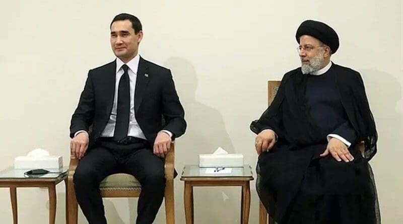 File photo of Turkmenistan's President Serdar Berdimuhamedow with Iran's President Ebrahim Raisi. Photo Credit: Tasnim News Agency