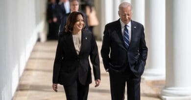 President Joe Biden and Vice President Kamala Harris walk along the West Colonnade at the White House. (Official White House Photo by Lawrence Jackson)