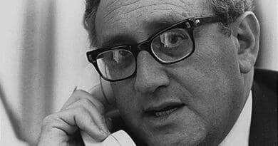 Henry Kissinger in the West Wing as National Security Adviser in April 1975. Photo Credit: White House Photographic Office, Wikipedia Commons