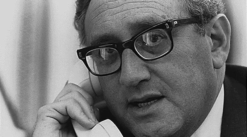 Henry Kissinger in the West Wing as National Security Adviser in April 1975. Photo Credit: White House Photographic Office, Wikipedia Commons