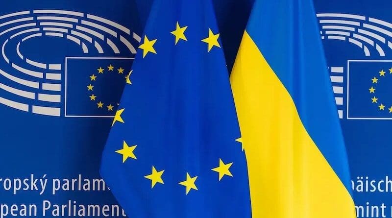 flags European Union Ukraine