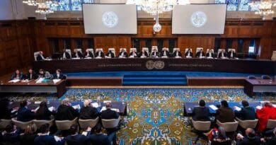 The International Court of Justice delivers its ruling in the case of South Africa v. Israel in The Hague. Photo Credit: ICJ-CIJ/ Frank van Beek