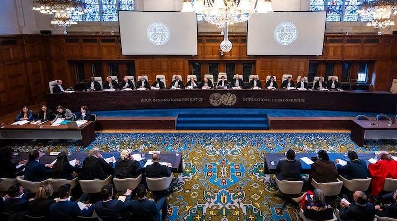 The International Court of Justice delivers its ruling in the case of South Africa v. Israel in The Hague. Photo Credit: ICJ-CIJ/ Frank van Beek