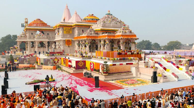 Picture of Ram Mandir in Ayodhya, on the day of inauguration. Photo Credit: India PM Office
