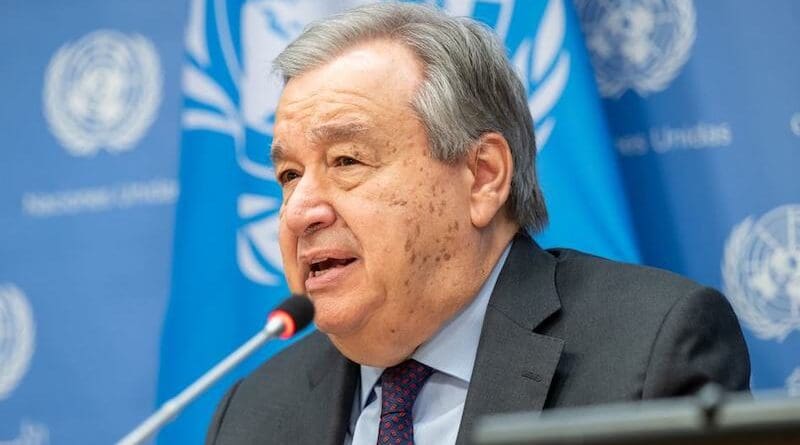 File photo of UN Secretary-General António Guterres. Photo Credit: UN Photo/Mark Garten