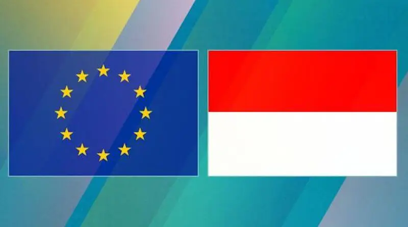 Flags of European Union and Indonesia. Credit: European Commission