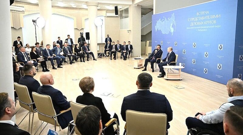Russia's President Vladimir Putin meeting with business leaders, Far Eastern Federal District. Photo Credit: Kremlin.ru