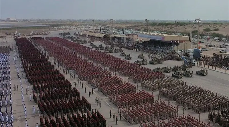 Houthi military parade. Photo Credit: Tasnim News Agency