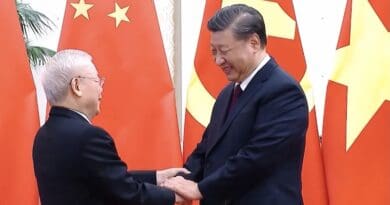 File photo of Vietnam's General Secretary Nguyễn Phú Trọng with China's General Secretary Xi Jinping. Photo Credit: Truyền hình Đà Nẵng I DaNangTV, Wikipedia Commons