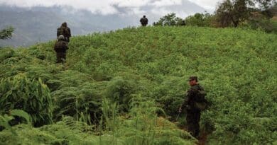 Military incursion in the valley area of the Apurimac, Ene and Mantaro rivers (VRAEM) where drugs such as cocaine are produced. Apurimac, Peru, November 26, 2011. Photo by David Human Bedoya at Shutterstock ID: 1961528875.N / NDU