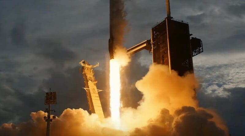 Axiom Mission 3 (Ax-3), the third all private astronaut mission to the International Space Station, lifts off at 4:49 p.m. EST on Thursday, Jan. 18, from Launch Complex 39A at NASA’s Kennedy Space Center in Florida. Photo Credit: NASA