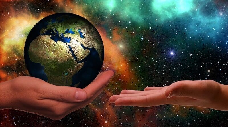 sustainability earth globe hands