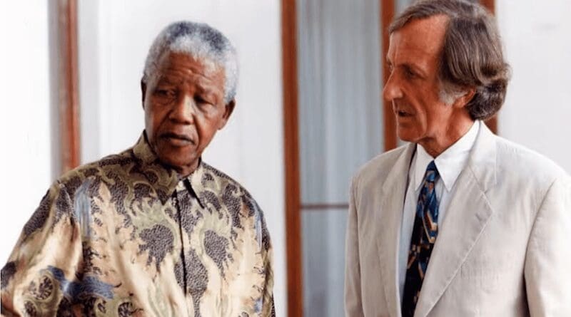 Nelson Mandela and John Pilger in South Africa, 1995.