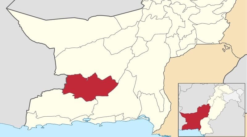 Partial map of Balochistan, Pakistan with Panjgur District highlighted. Credit: Wikipedia Commons