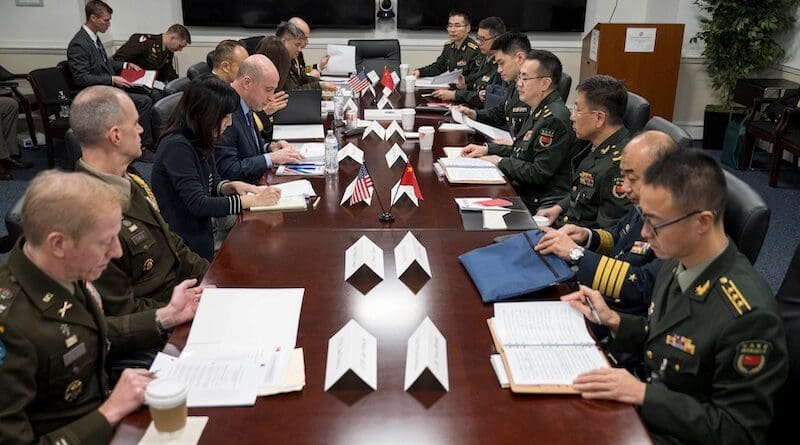 Michael S. Chase, deputy assistant secretary of defense for China, Taiwan and Mongolia, hosts delegates from China for the U.S.-People’s Republic of China Defense Policy Coordination Talks at the Pentagon. Photo Credit: Navy Petty Officer 1st Class Alexander Kubitza