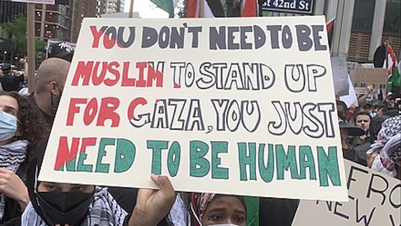 File photo of a pro-Palestinian demonstration in New York City. Photo Credit: Andrew Ratto, Wikipedia Commons