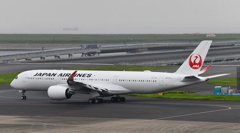 File photo of a Japan Airlines Airbus A350. Photo Credit: Steven Byles, Wikimedia Commons