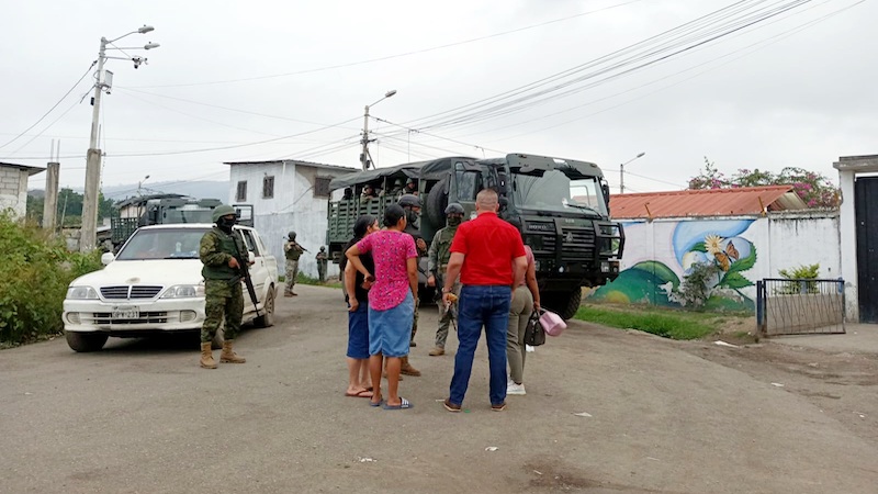 Ecuadorian military on January 13, 2024 patrolling streets. Photo Credit: Ceibos, Wikipedia Commons