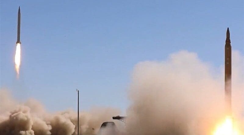 Iran's IRGC test fires missiles. Photo Credit: Tasnim News Agency