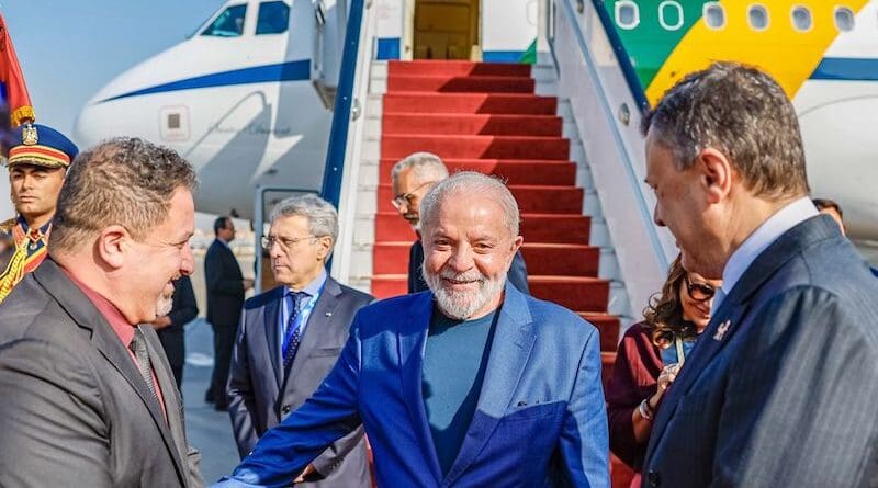 Brazil's President Luiz Inácio Lula da Silva arrives in Cairo, Egypt. Photo Credit: Ricardo Stuckert/PR, Abr