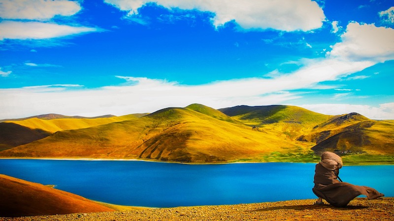 tibet lake Qingzang Plateau
