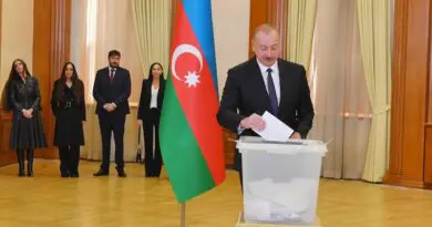 Azerbaijan's President Ilham Aliyev votes in elections. Photo Credit: Azerbaijan Presidential Office