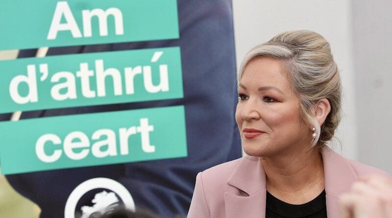 File photo of North Ireland's Michelle O'Neill. Photo Credit: Sinn Féin, Wikimedia Commons
