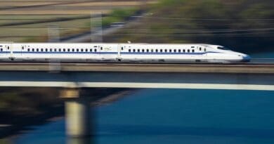 high speed bullet train bridge