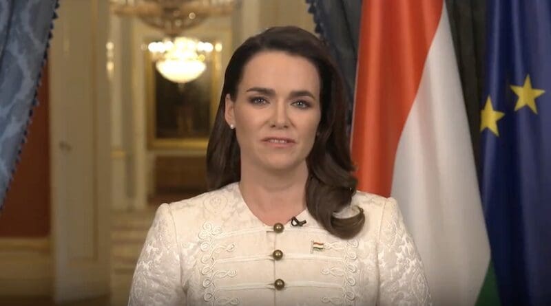 Katalin Novák announce resignation as Hungary's president. Photo Credit: Katalin Novák, video screenshot