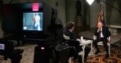 Tucker Carlson interviews Russia's President Vladimir Putin. Photo Credit: Kremlin.ru
