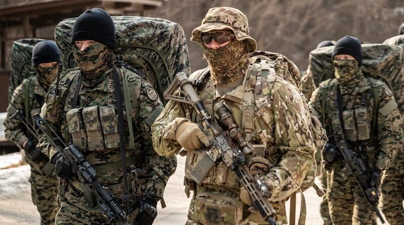 South Korean and U.S. special operators prepare to begin a special reconnaissance training event at Rodriguez Live Fire Range in South Korea, Jan. 31, 2024. Photo Credit: South Korean Army Pfc. Seonghyeon Bae