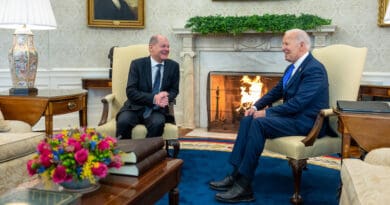 Germany's Chancellor Olaf Scholz with US President Joe Biden at the White House. Photo Credit: The White House