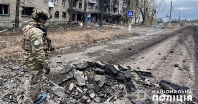 File photo of damaged buildings in Avdiivka, Ukraine. Photo Credit: National Police of Ukraine