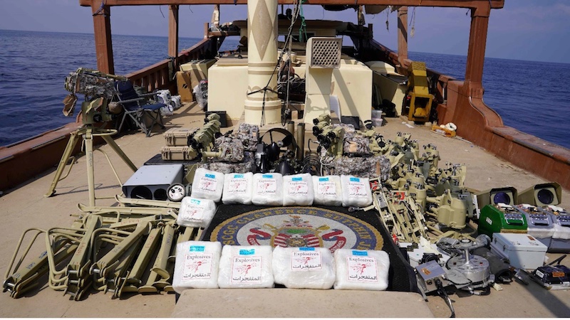 Iranian weapons shipment intended for Houthis confiscated by CENTCOM. Photo Credit: CENTCOM