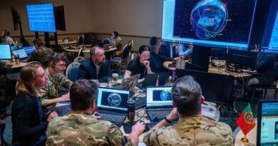 U.S. and partner nations work together to solve challenging space scenarios during Global Sentinel 2024, an annual exercise focused on combined space operations, at Vandenberg Space Force Base, Calif., Feb. 15, 2024. Photo Credit: Space Force Tech. Sgt. Luke Kitterman