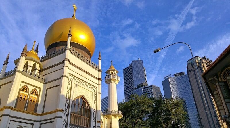 The Sultan Mosque, or Masjid Sultan, in Singapore.