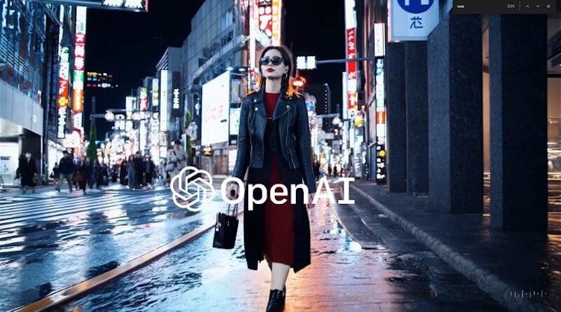 A video generated by Sora of a woman walking down a Tokyo street. Credit: Wikipedia Commons