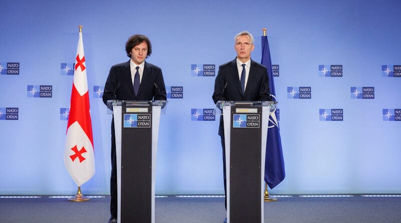 NATO Secretary General Jens Stoltenberg with Georgia's Prime Minister Irakli Kobakhidze. Photo Credit: NATO