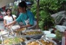 bangkok thailand food stall people Asia