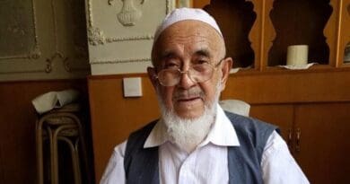 Abidin Damollam, an imam who served in a mosque in Qayraq village in China’s Xinjiang region, was arrested in June 2017. Photo Credit: Citizen journalist, RFA
