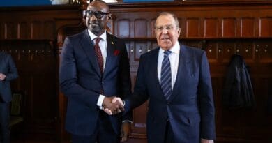 Mali's Foreign Minister Abdoulaye Diop with Russia's Foreign Minister Sergey Lavrov, Feb 28, 2024 (photo supplied)