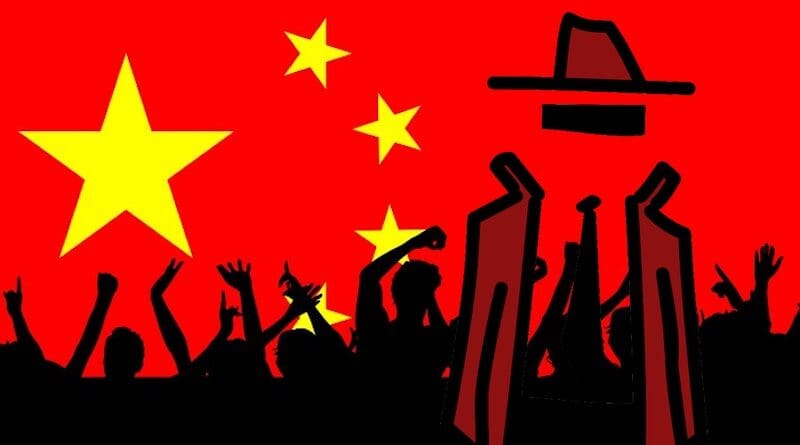 china flag protest spy