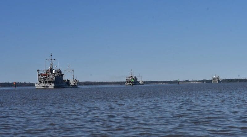 U.S. Army ships leaving Virginia enroute to the Eastern Mediterranean. Photo Credit: CENTCOM