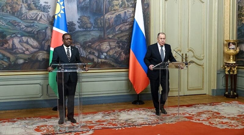 Namibia's International Relations and Cooperation Minister Peya Mushelenga and Russia's Foreign Minister Sergey Lavrov. (photo supplied)